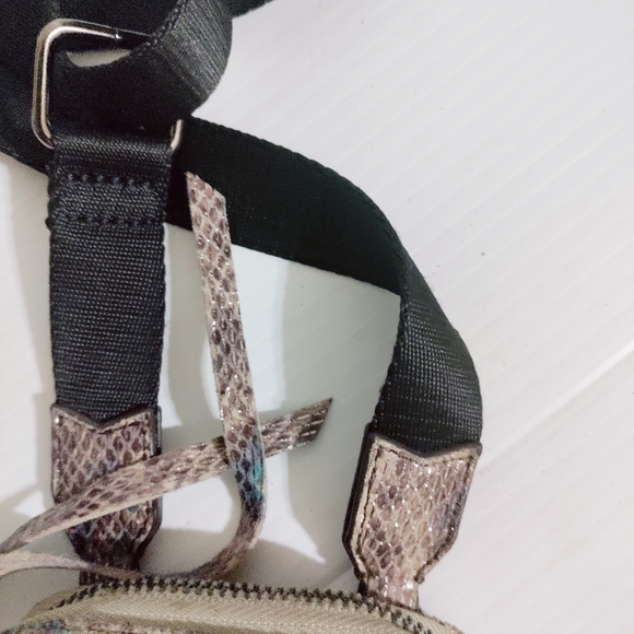 Aimee Kestenberg Iridescent Reptile Pattern Leather Crossbody Phone Bag Purse - Picture 10 of 11